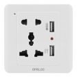 Universal Standard Wall Socket with 2 x USB Ports Discount