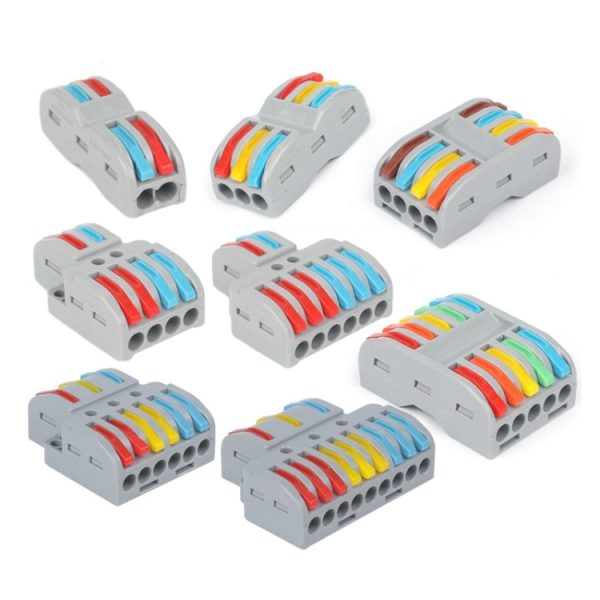 2pcs SPL-63 3 In 6 Out Colorful Quick Line Terminal Multi-Function Dismantling Wire Connection Terminal Online