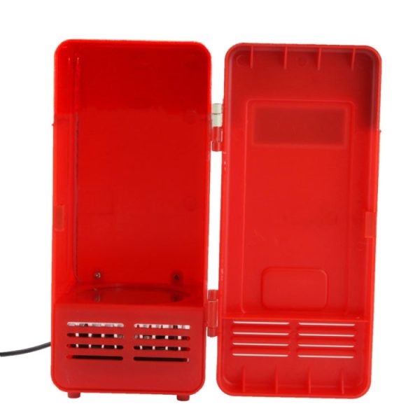 Mini USB PC Fridge Beverage   Drink Cans Cooling   Heating(Red) Hot on Sale