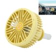 Car Vent Fan Multi-function USB Interface Mini LED Lamp Car Fan(Yellow) Sale