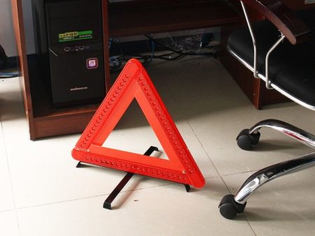 Practical Car Triangle Emergency Warning Sign Foldtable Reflective Safety Roadside Lighting Stop Sign Tripod Warning Tripod Online Sale