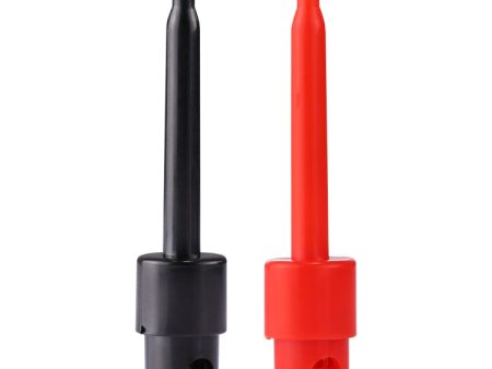 1 Pair 56mm Black and Red Hook Type Test Probe Clip (Large Size) Online now