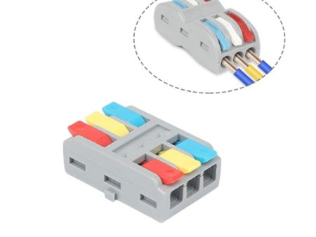 5pcs LT-3 3 In 3 Out Colorful Quick Line Terminal Multi-Function Dismantling Wire Connection Terminal Online Hot Sale