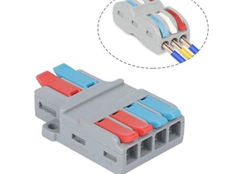 2pcs LT-624 2 In 4 Out Colorful Quick Line Terminal Multi-Function Dismantling Wire Connection Terminal Online Hot Sale