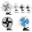 Car Powerful Fixing Clip Cooling High Wind Power Electric Fan, Specification: 8 inch Metal 24V For Cheap