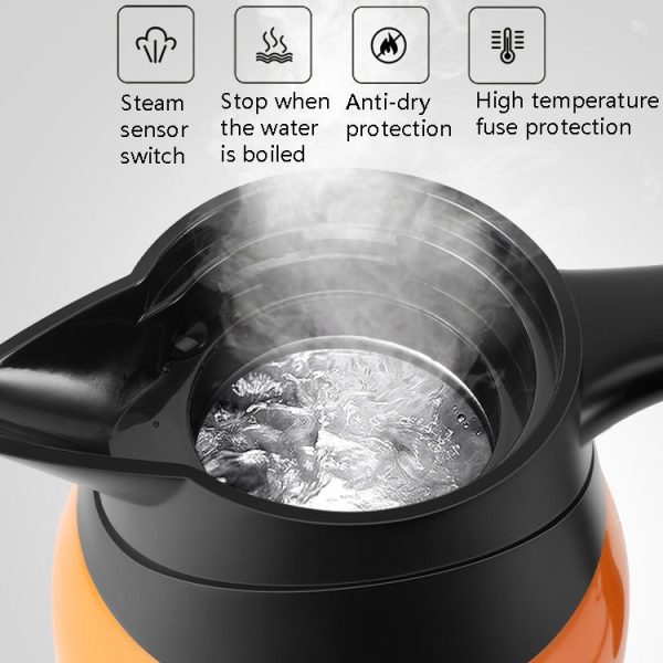 Car Heating Cup Electric Heating Cup Kettle(12V Warm Orange) For Discount