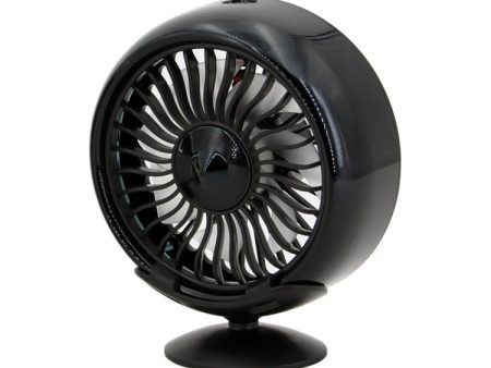 F102 Vehicle Dashboard Multi-function USB Colorful Lights Fan(Black) For Sale