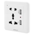 Universal Standard Wall Socket with 2 x USB Ports Discount