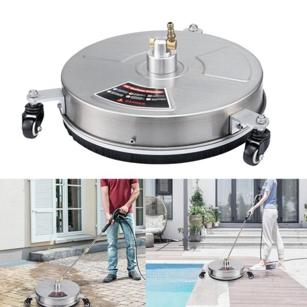 Round Floor Scrubber High Pressure Cleaner, Size: 15 inch Stainless Steel+2 Shots Cheap