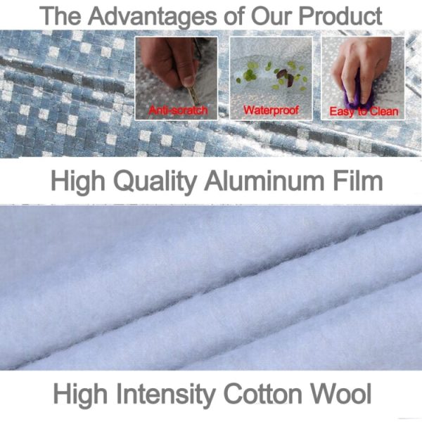 Aluminum Film PEVA Cotton Wool Anti-Dust Waterproof Sunproof Anti-frozen Anti-scratch Heat Dissipation SUV Car Cover with Warning Strips, Fits Cars up to 4.7m(183 inch) in Length Supply