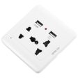 Universal Standard Wall Socket with 2 x USB Ports Discount