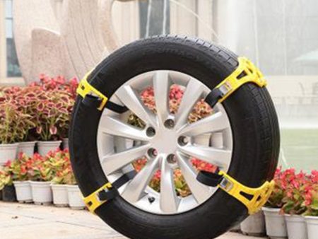 8PCS Car Snow Tire Anti-skid Chains For Family Car(Yellow) Online now