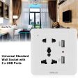 Universal Standard Wall Socket with 2 x USB Ports Discount