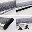 Silver Aluminum Foil Sun Shade Car Windshield Visor Cover Block Front Window Sunshade UV Protect, Size: 130 x 60cm Cheap