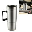 DC 12V Stainless Steel Car Electric Kettle Heated Mug Heating Cup with Charger Cigarette Lighter, Capacity: 300ML For Sale