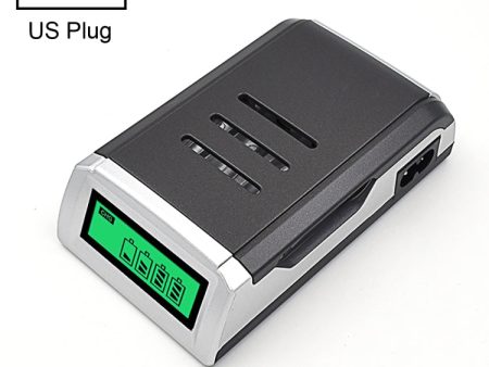 AC 100-240V 4 Slot Battery Charger for AA & AAA Battery, with LCD Display, US Plug Sale