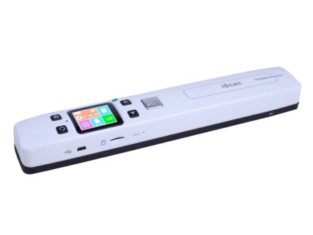 iScan02 Double Roller Mobile Document Portable Handheld Scanner with LED Display,  Support 1050DPI    600DPI    300DPI    PDF   JPG   TF(White) Discount