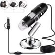 1600X Magnifier HD Image Sensor 3 in 1 USB Digital Microscope with 8 LED & Professional Stand (Black) Cheap