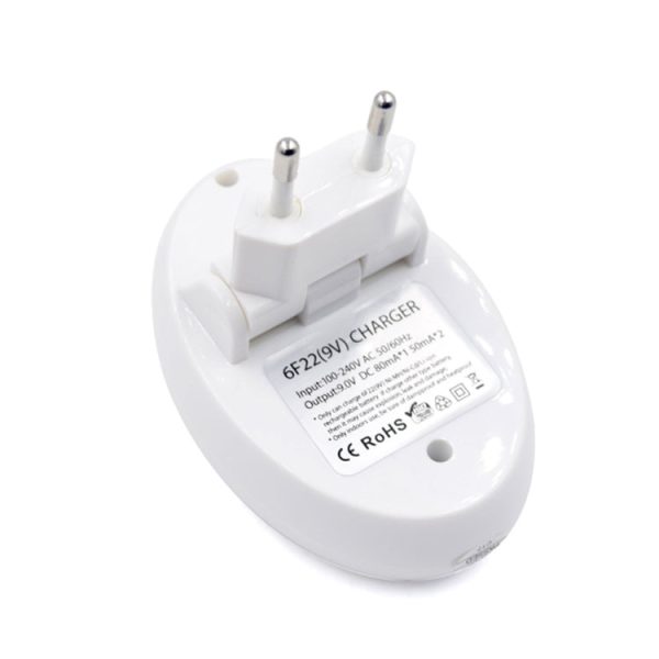 9V L-ion Rechargeable Battery 6F22 9V Lithium Batteries Charger(EU Plug) For Discount