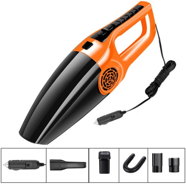 Car Vacuum Cleaner High Power 120W Home Car Dual-use Vacuum Cleaner Powerful Dry and Wet Wired Models Seventh Generation(Orange) For Cheap