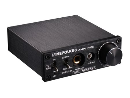 LINEPAUDIO B899 Pre-stage Stereo Signal Amplifier Booster Dual Sound Source Headphone Amplifier 2 in 3 out with Volume Control (Black) Sale