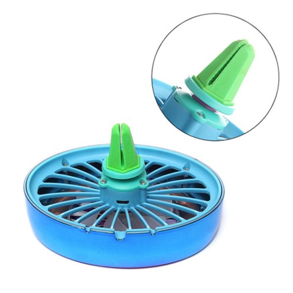 Car Vent Fan Multi-function USB Interface LED Lamp Portable Fan Fashion