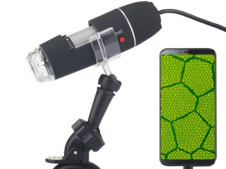 1600X Magnifier HD 0.3MP Image Sensor 2 in 1 USB Digital Microscope with 8 LED & Professional Stand For Cheap