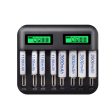 5V 2A USB 8 Slot Battery Charger for AA & AAA & C   D Battery, with LCD Display Hot on Sale