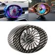 Car Vent Fan Multi-function USB Interface LED Lamp Portable Fan Fashion