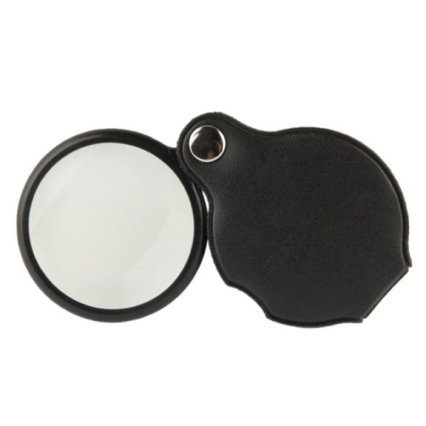 10 PCS 5X 50mm Magnifier Pocket Folding Magnifying Glass Loupe Pocket Spiegel(Black) For Discount