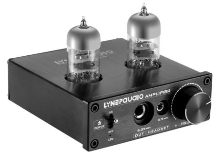 LINEPAUDIO A962 HiFi 6J9 Vacuum Tube Power Headphone Amplifier USB ASIO Sound Card(Black) Supply