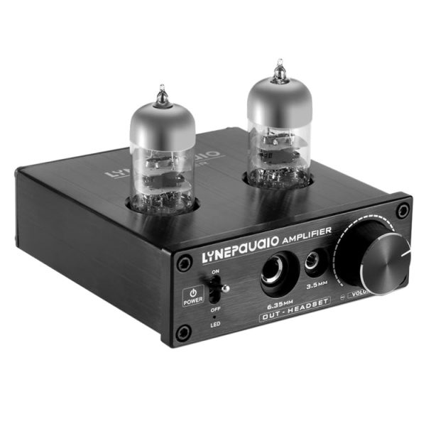 LINEPAUDIO A962 HiFi 6J9 Vacuum Tube Power Headphone Amplifier USB ASIO Sound Card(Black) Supply