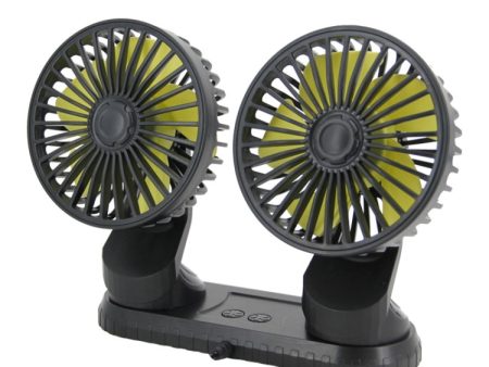 F404 Car Center Console USB Dual-head Electric Cooling Fan with Aromatherapy Hot on Sale