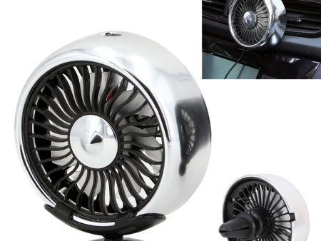 Multi-function Portable Car Air Outlet Sucker Electric Cooling Fan(Silver) Online Sale