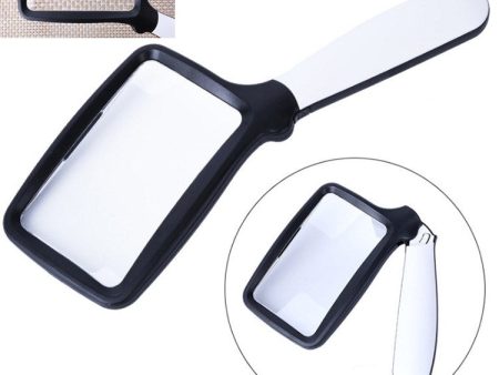 2X Handheld Folding Five LED Lights For Elderly People Reading Newspapers HD Acrylic Optical Lens Magnifying Glass For Cheap